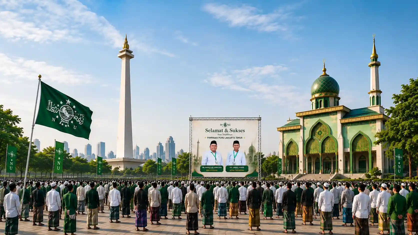 Kebersamaan pengurus dan warga PCNU Pengurus Cabang Kabupaten Buleleng